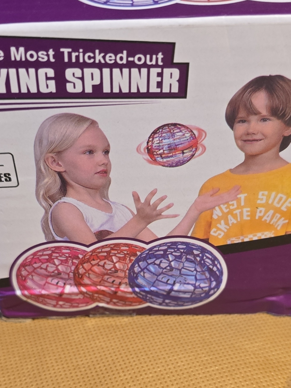 LED Flying Spinner Toy - Pink, Red, and Purple Options
